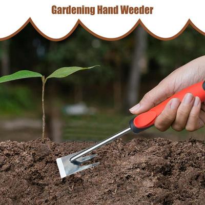 Weeding Tools Gardening Long Handle Grass Puller Manual Weeders Hand Weeding Device Three Teeth Manual Cultivator for Courtyard