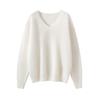 Women's V-Neck Loose Cashmere Pullover - Soft, Skin-Friendly, Fashionable Slim-Fit Knit Sweater
