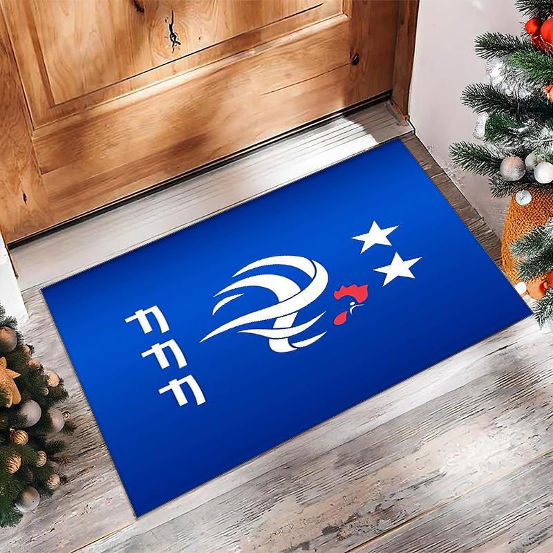 France national football team Printed Flannel Area Rug Non Slip Soft Polyester Floor Carpet Indoor Decor Mat for Bedroom Living Room Sofa