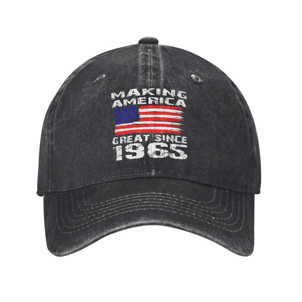 Making America Great Since 1965 Vintage 60th Birthday Casual Baseball Cap Running Hippie Trucker Hat Summer Men Snapback Cap