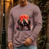 Men's Halloween Long Sleeve Neck Casual Shirt