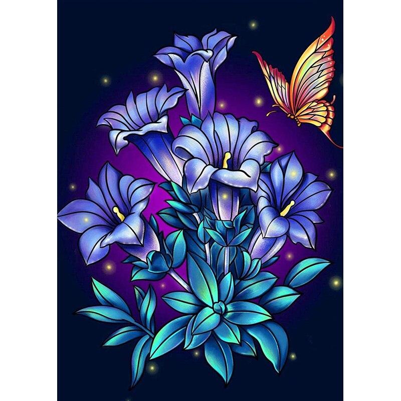 Kit Pintura Diamante Flores JOOZ - Arte 5D Para Adultos