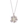 Xiaohongshu Earrings Flower Pendant S925 Sterling Silver Inlaid Natural Opal Gemstone Necklace Women'S Jewelry