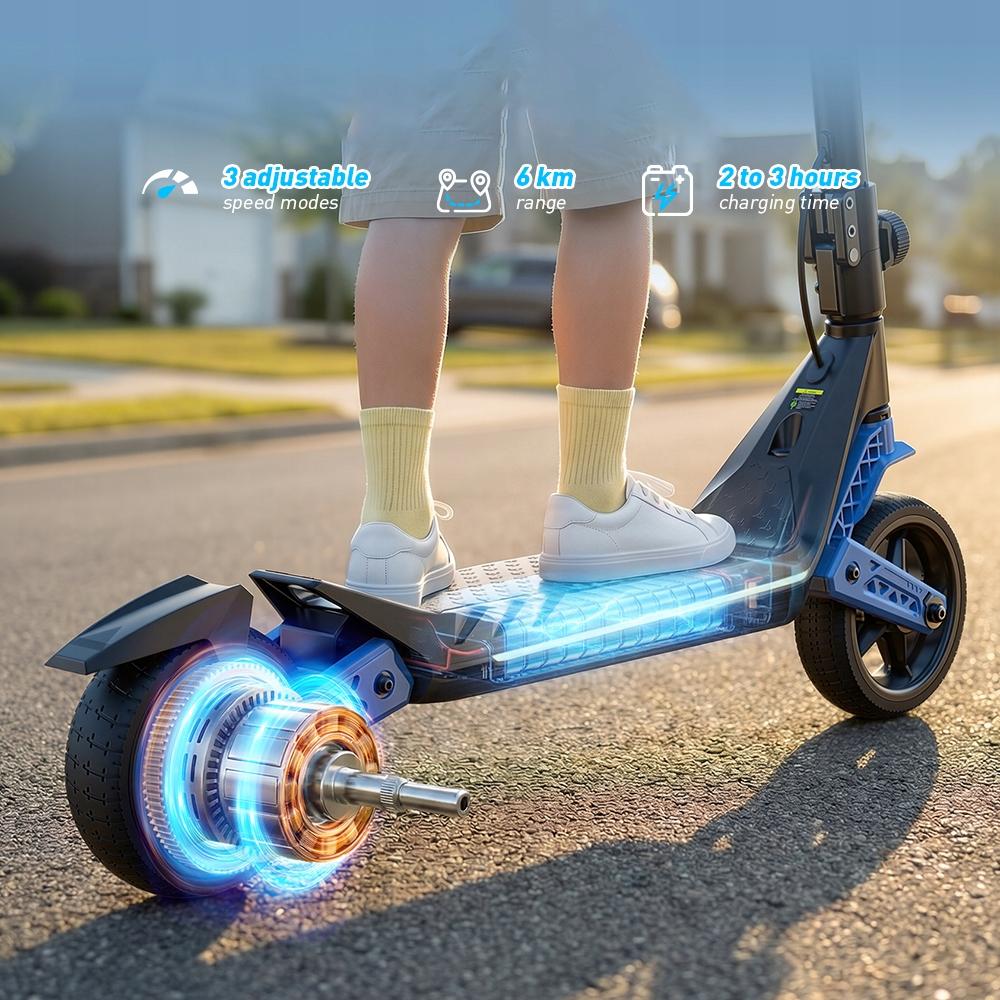 קורקינט חשמלי מתקפל לילדים AgileRide K6 לקטנטנים 9 ק"מ תאורת LED קישוריות