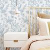 Simple Blue Floral Wallpaper For Bedroom Cute Wall Stickers Self-Adhesive Pvc Waterproof Removable Wallpaper Home Decoration