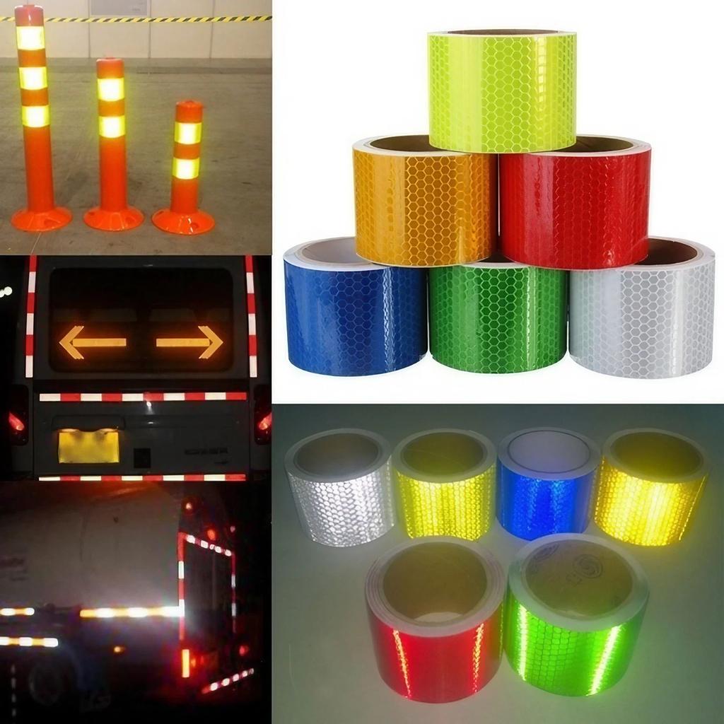 Safety Mark Reflective Car Styling Tape 5cmx3m Self Adhesive Warning Motorcycle Reflective Film