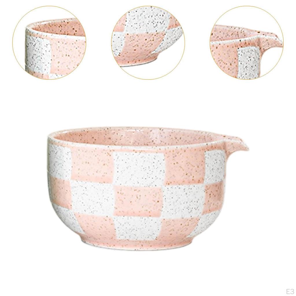 Ceramic Matcha Bowl Porcelain Tea Gift Elegant Utensil Accessories with Spout Tableware for