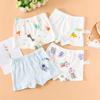 Kids' Mesh Cotton Boxer Briefs, Breathable Cartoon 4-Pack, Unisex Class A Shorts
