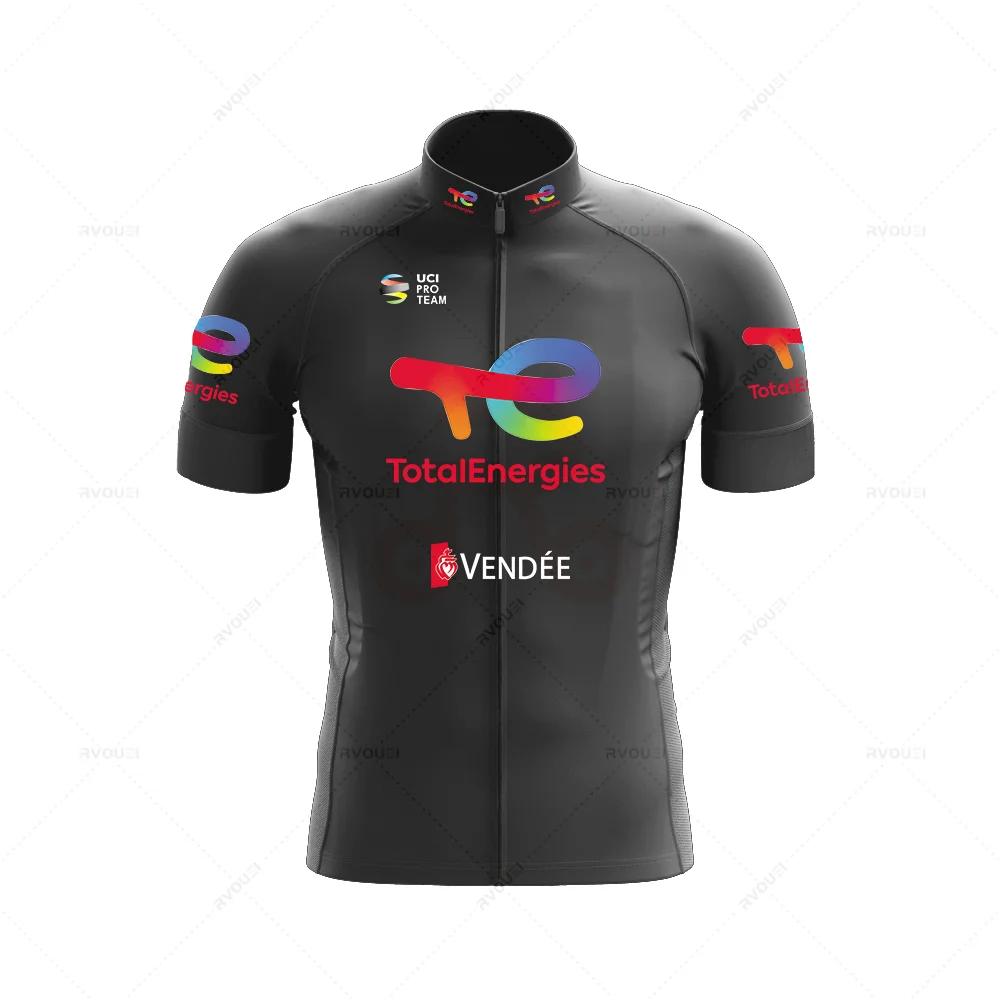 Total Energies Summer Profession Cycling Sweatshirt Set Men's Short Sleeve Jersey Cycling Clothing Bicycle Maillot Ciclismo