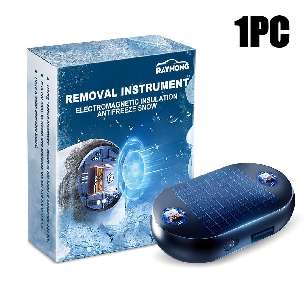 Car Window Glass Anti-ice Snow Remover Solar/USB Antifreeze Snow Removal Instrument 5-12V Microwave Molecular Deicing Instrument