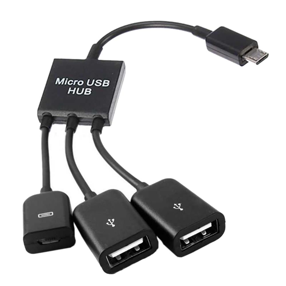 Cavo Adattatore Micro USB A USB Femmina OTG 12 Cm - Connettore Per Smartphone E Tablet - Nero, Resistente In PVC - Per Mouse, Tastiera E Chiavette USB