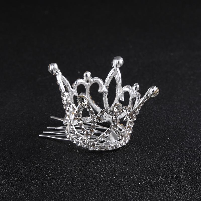 Korean Style Rhinestone Princess Crown Headwear for Girls