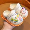 Kids' Summer Non-Slip Cartoon Indoor Shoes: Cute Soft Sole Closed-Toe Sandals for Toddlers.