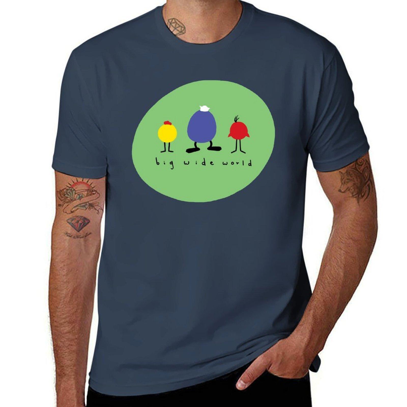 big wide world TShirt Casual Simple Design Short Sleeve Shirt S