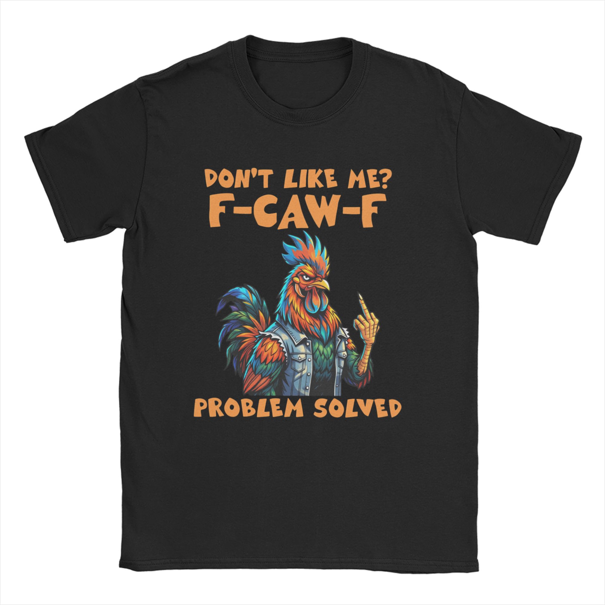 

Novelty F Caw F Rooster Funny Bird Fcawf Chicken T-Shirt Men Round Neck Cotton T Shirts Short Sleeve Tees Gift Idea Clothes 5XL різнокольоровий