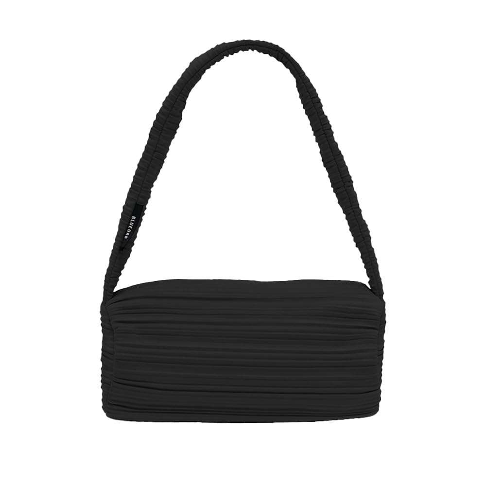 

Blue Orb Roll Bag, Handbag, Mini Shoulder Tote Bag, Pleated Bag, Women s, Korean Fashion (Beyond Black)