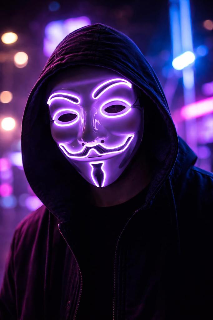 Illuminated LED Mask, Face Mask with EL Wire, Glows, Perfect for Cosplay, Halloween, Festivals, Events, and Costumes (Pink)