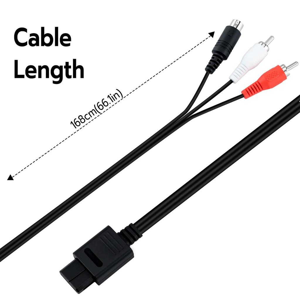 Gam3Gear S-Video Cable Compatible with Nintendo GameCube, N64, and SNES
