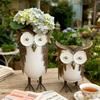 Lightweight Iron Owl Planter Flower Pot Easy to Move for Indoor or Outdoor Garden Decoration Multipurpose Planting Option