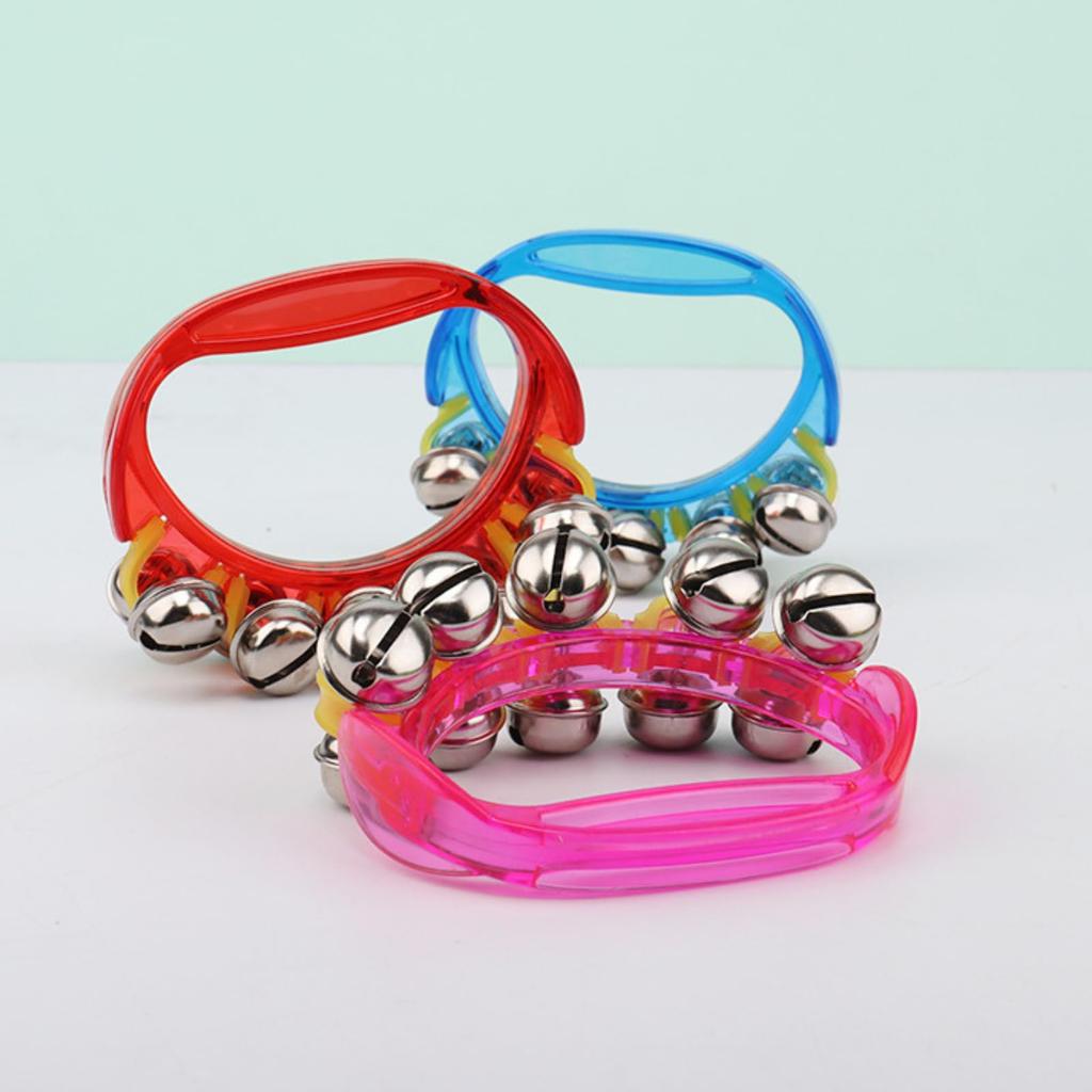 Shantia Bell Instrument Music Bell Ring Bell Hand Bell Karaoke Party Percussion Instrument Bell 5 Colors Set of 10