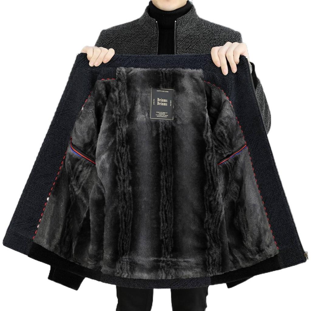 Pierre Cardin Herren Chenille Wolljacke - Jugendlich Lässig, Mit Samt gefüttert, Warm, Winterkleidung