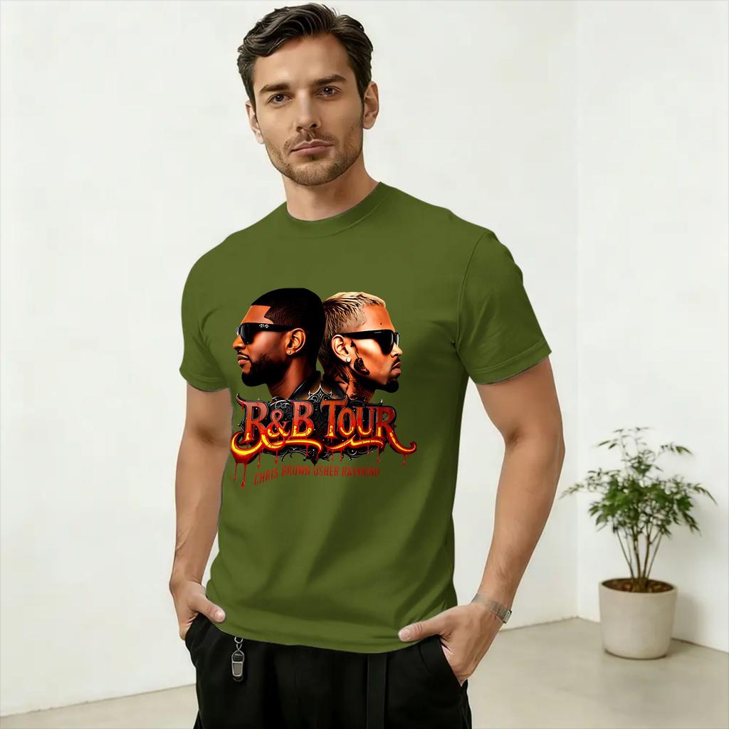 Raymond Brown RB Tour 2026 Concert T Shirt Summer T Shirts Unisex 100 Cotton Crew Neck Plus Size Clothing Short Sleeve Tshirt