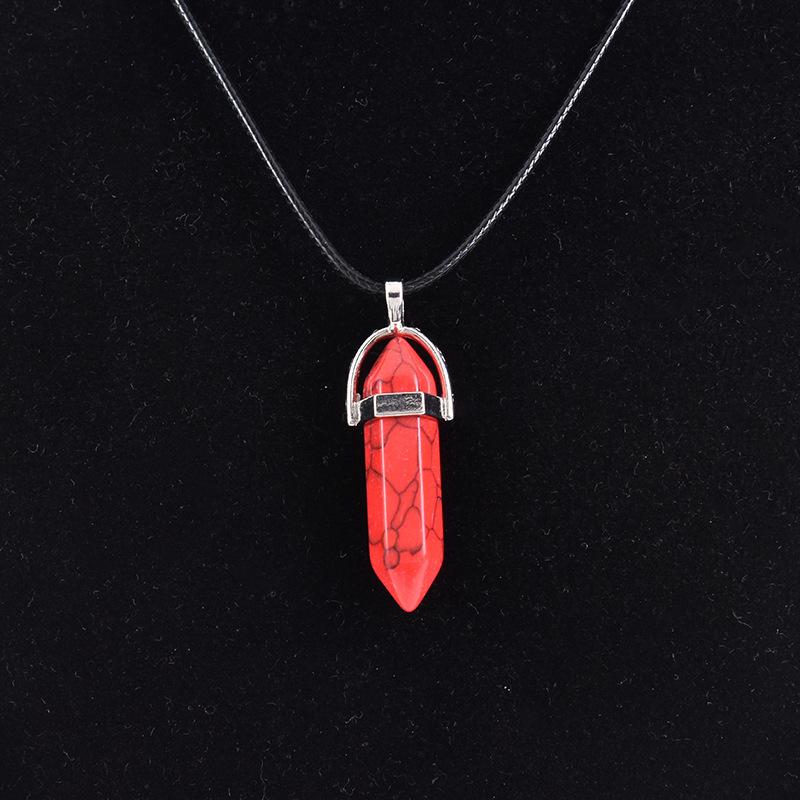 Faux Red Pendant Necklace for Women