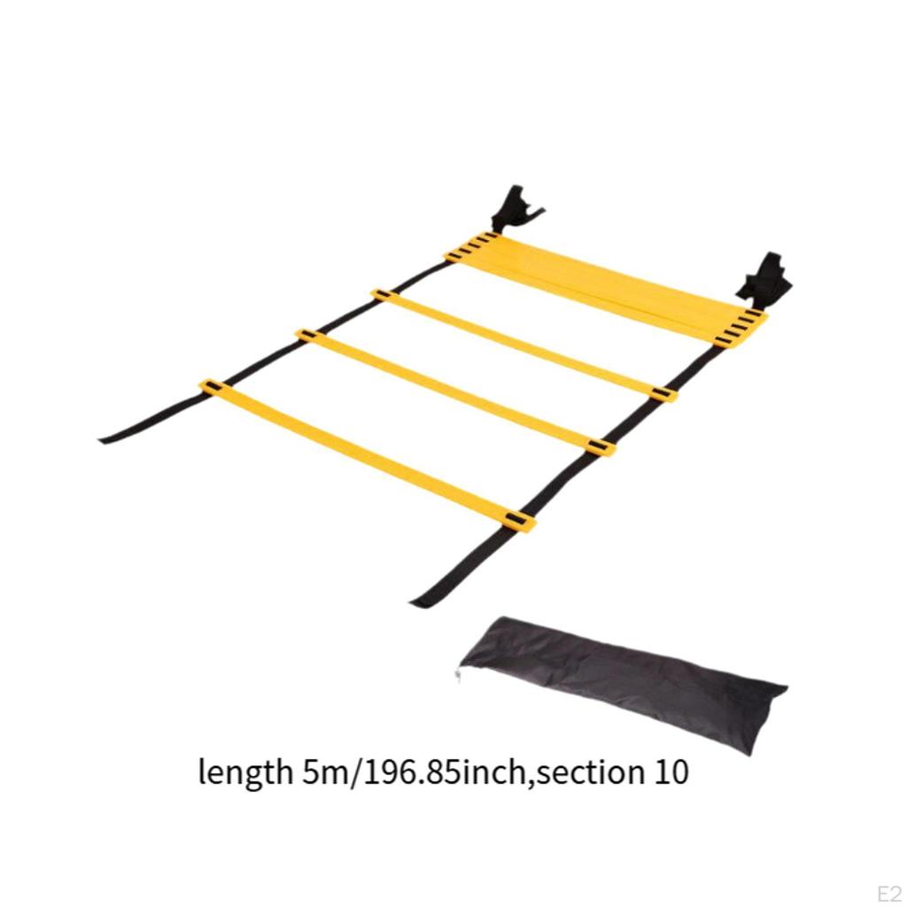 Agility Ladder Fußarbeit Tragetasche Faltbar Balance Fußballtraining für Workout