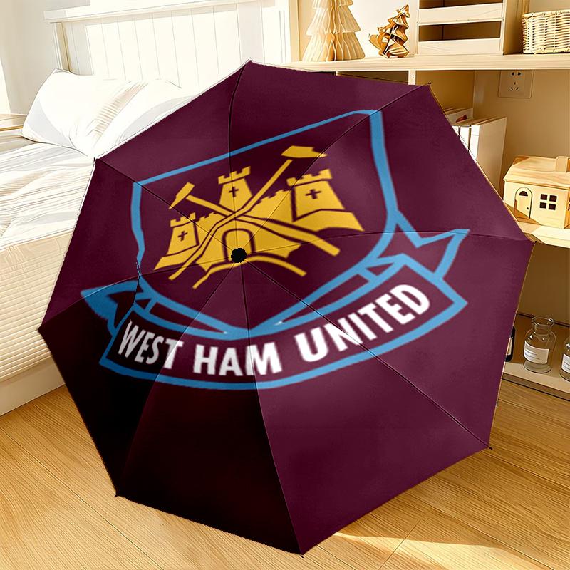 Ombrello con Emblema di Squadra di Calcio a 8 Stecche per Viaggio, Campeggio, Ombrello Leggero Portatile Casual, Essenziale per ogni Famiglia Regalo per le Vacanze