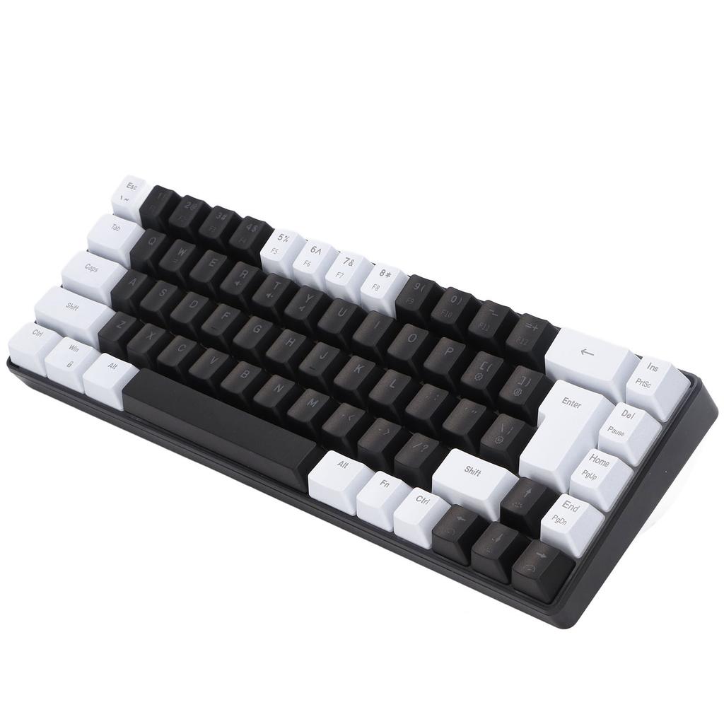 Membrane Gaming Keyboard 68 Keys RGB Backlit Ergonomic USB Interface Computer Keyboard for System Family