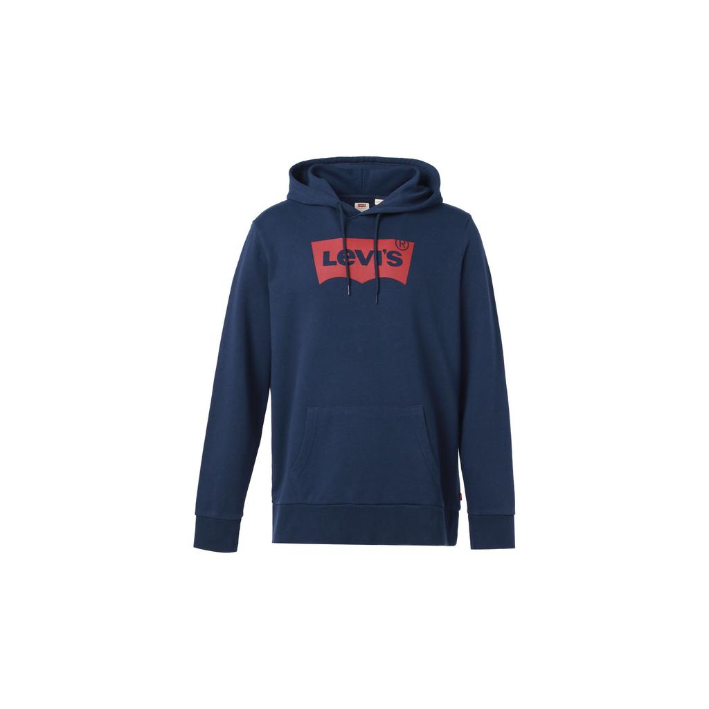 Levis Letter Logo Printed Casual Hoodie Unisex Hoodies Blue 19622-0007