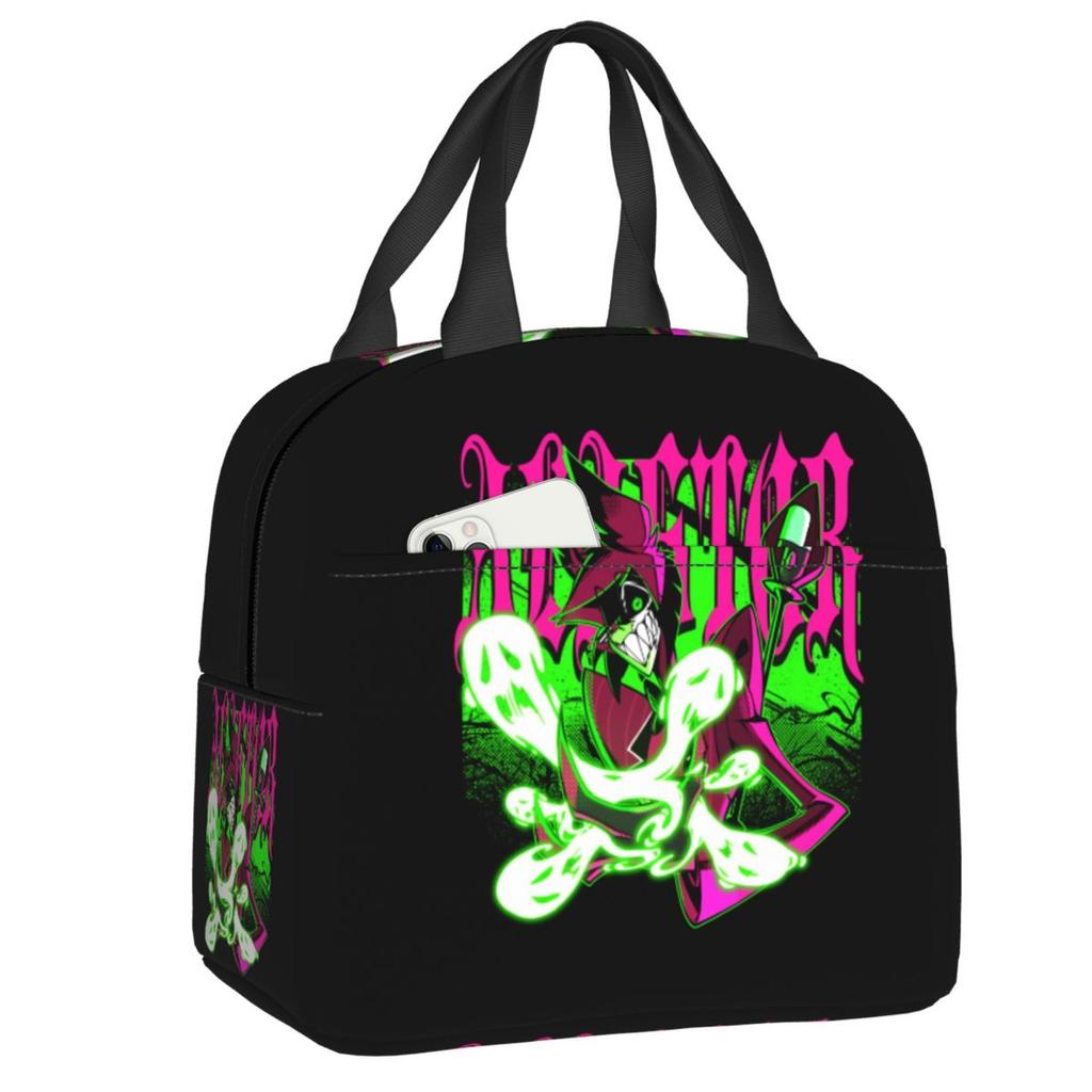Custom Hazbins TV Show Animation Hotel Lunch Bag Men Women Thermal Cooler Insulated Lunch Boxes for Kids School