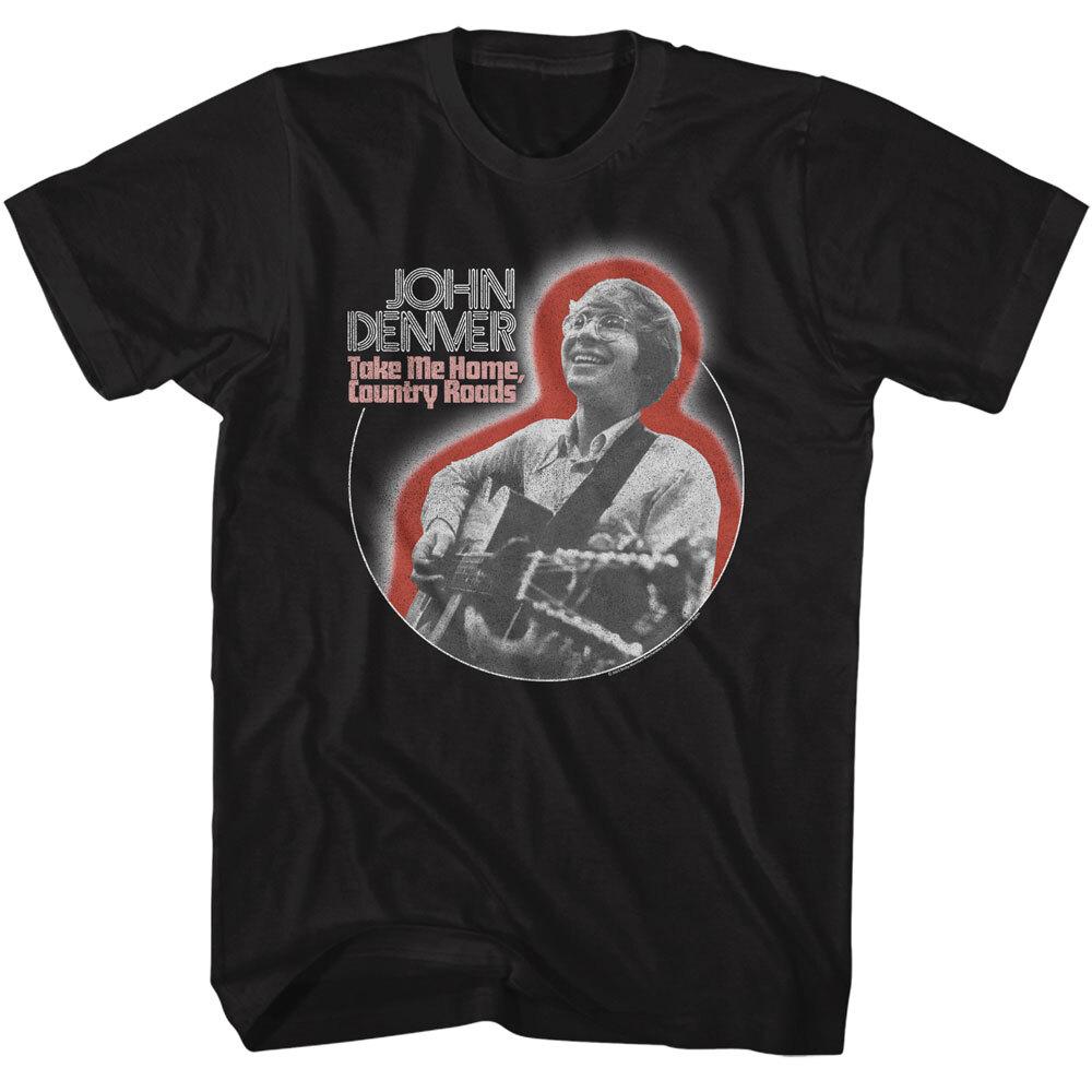 John Denver T-Shirt Adult Country Music Singer Country Road Black Cotton SM5X Unisex T-Shirt M