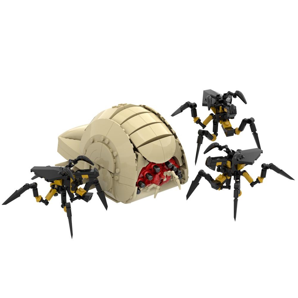MOC Starship Trooper Gehirnwurm Bausteine Modell Beliebte Spiele Alien Zerg Monster Steine Montage Spielzeug Kinder Geburtstagsgeschenke