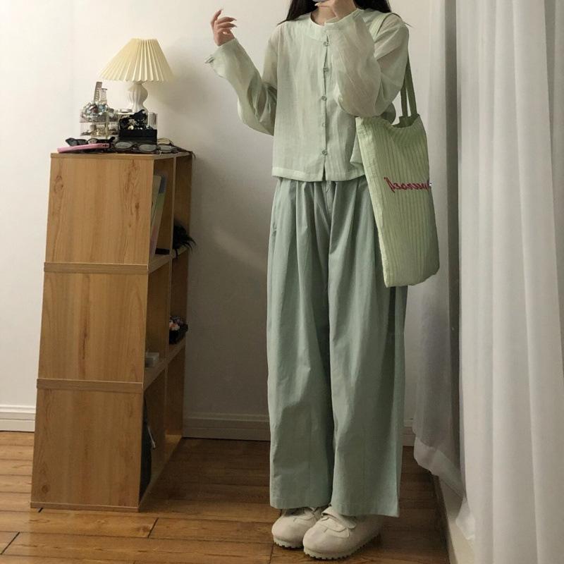 

Women s Plus Size Wide-Leg Cropped Pants - Japanese Relaxed Fit, Super Slimming, Korean Chic Style Extra Large