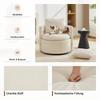 029 360 Degrees Rotating Swivel Accent Chair with Hidden Storage and Plump Back Cushion, Sofa Living Room Chair for Bedroom, Corner