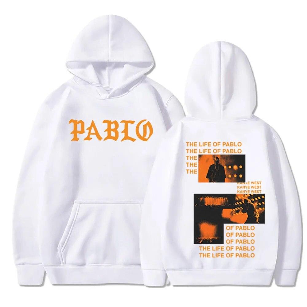 

Men Women Hoodies Sweatshirt Rapper Kanye West THE LIFE OF PABLO Music Album Print Hoodie Hip Hop Oversized Pullover Streetwear Unisex