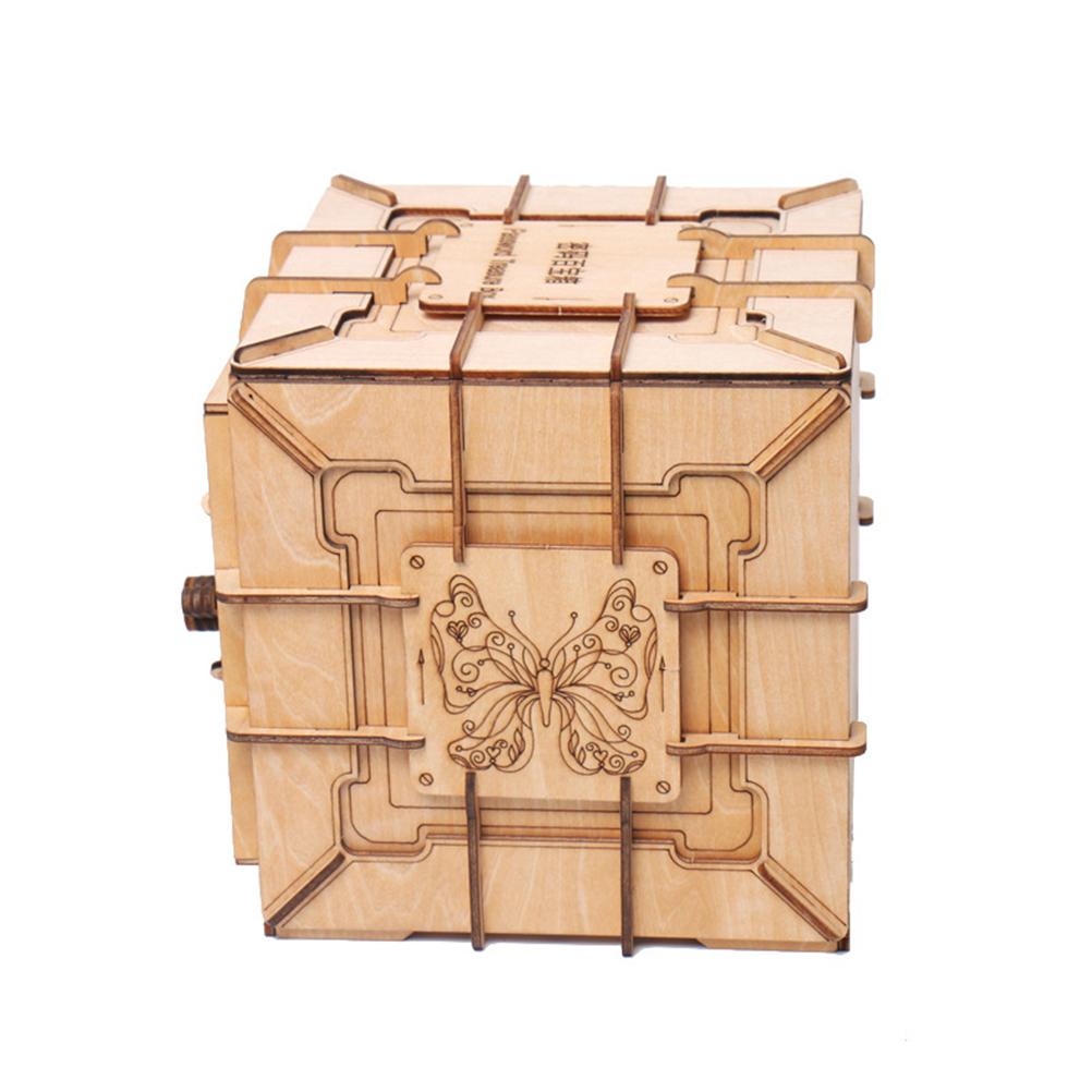 DIY 3D Wooden Puzzle Treasure Box Girl Jewelry Storage Box Mechanical Model Valentine"s Day