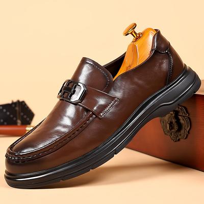 2024 Herbst neue Herren Business Casual Lederschuhe Herren weichsohlige weichledrige handgekratzte Mode Fußschuhe 7311
