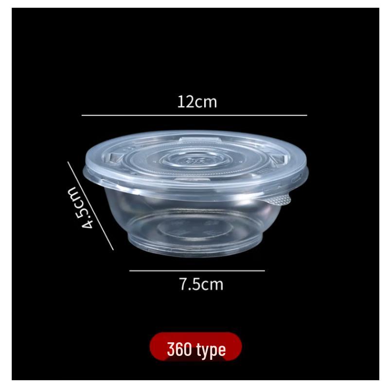 Thickened Disposable Plastic Takeout Bowls with Lids