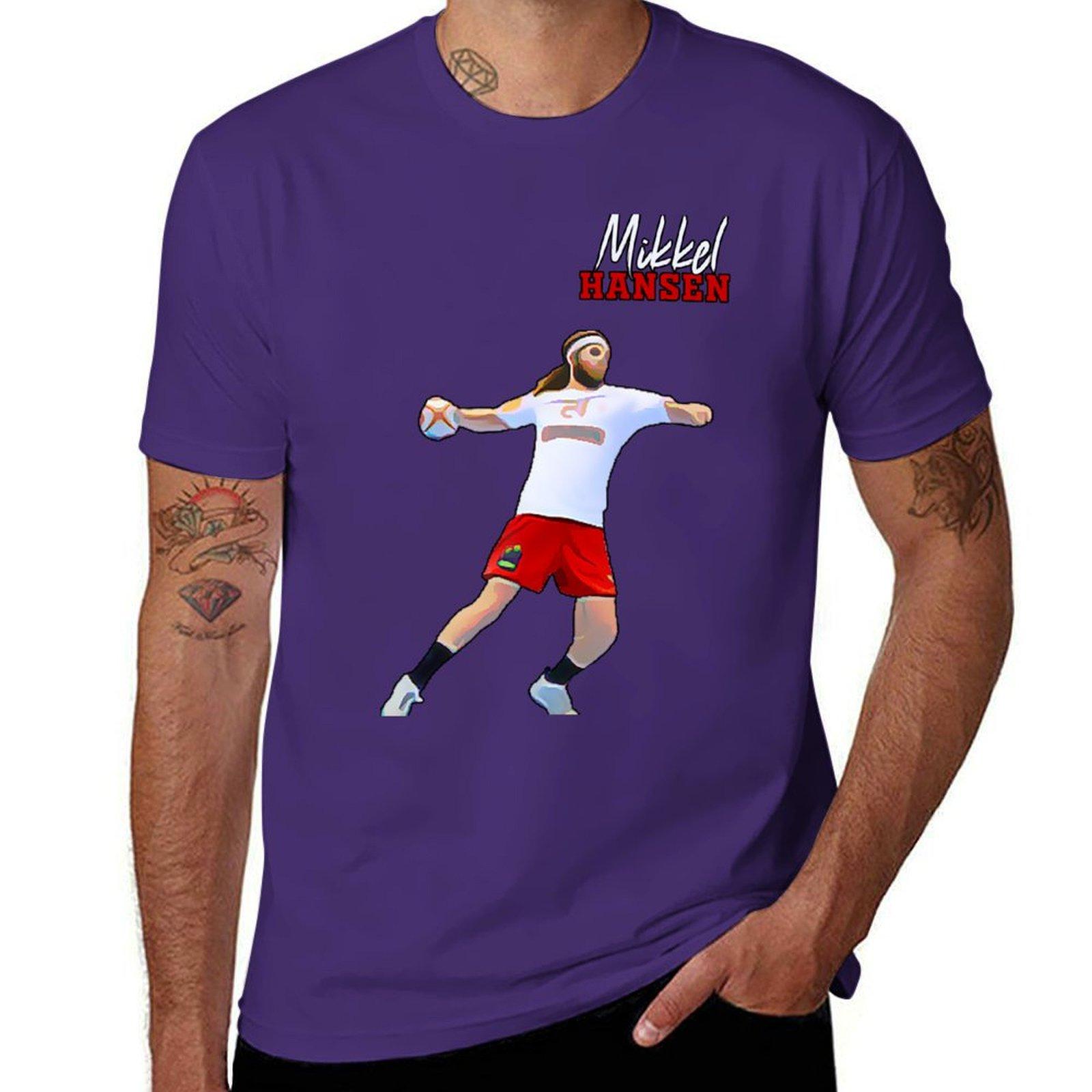

Mikkel Hansen Danish handball player T-Shirt summer clothes tops hippie clothes designer t shirt men M