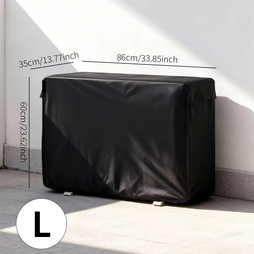 Silver-Coated Fabric Air Conditioner Cover UV Resistant Water Resistant Outdoor AC Cover Snap Buttons Ventilation