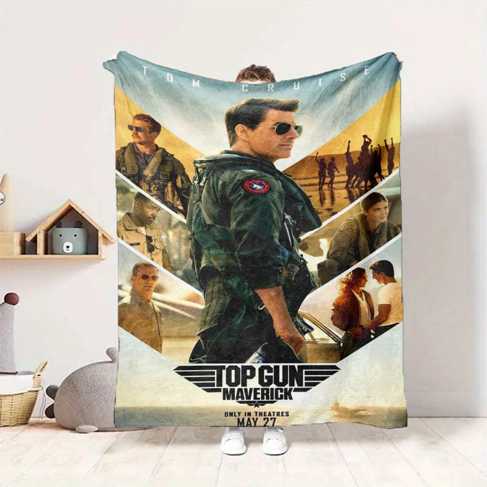 Top Gun Flannel Blanket Throw Blanket Soft Warm Sofa Bed Camping Car home Decor Unique Christmas Gift C930197