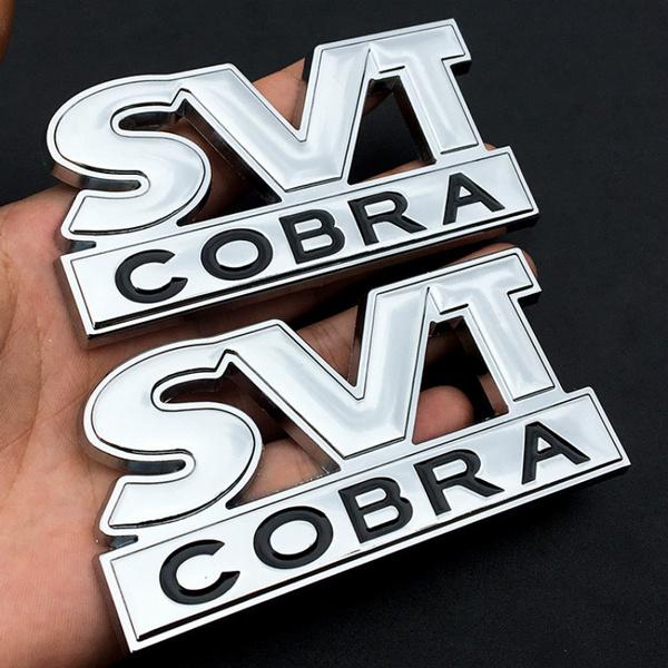

2шт 3D металлические SVT COBRA стикер автомобиля эмблема значок автомобильные аксессуары наклейка красный/серебряный