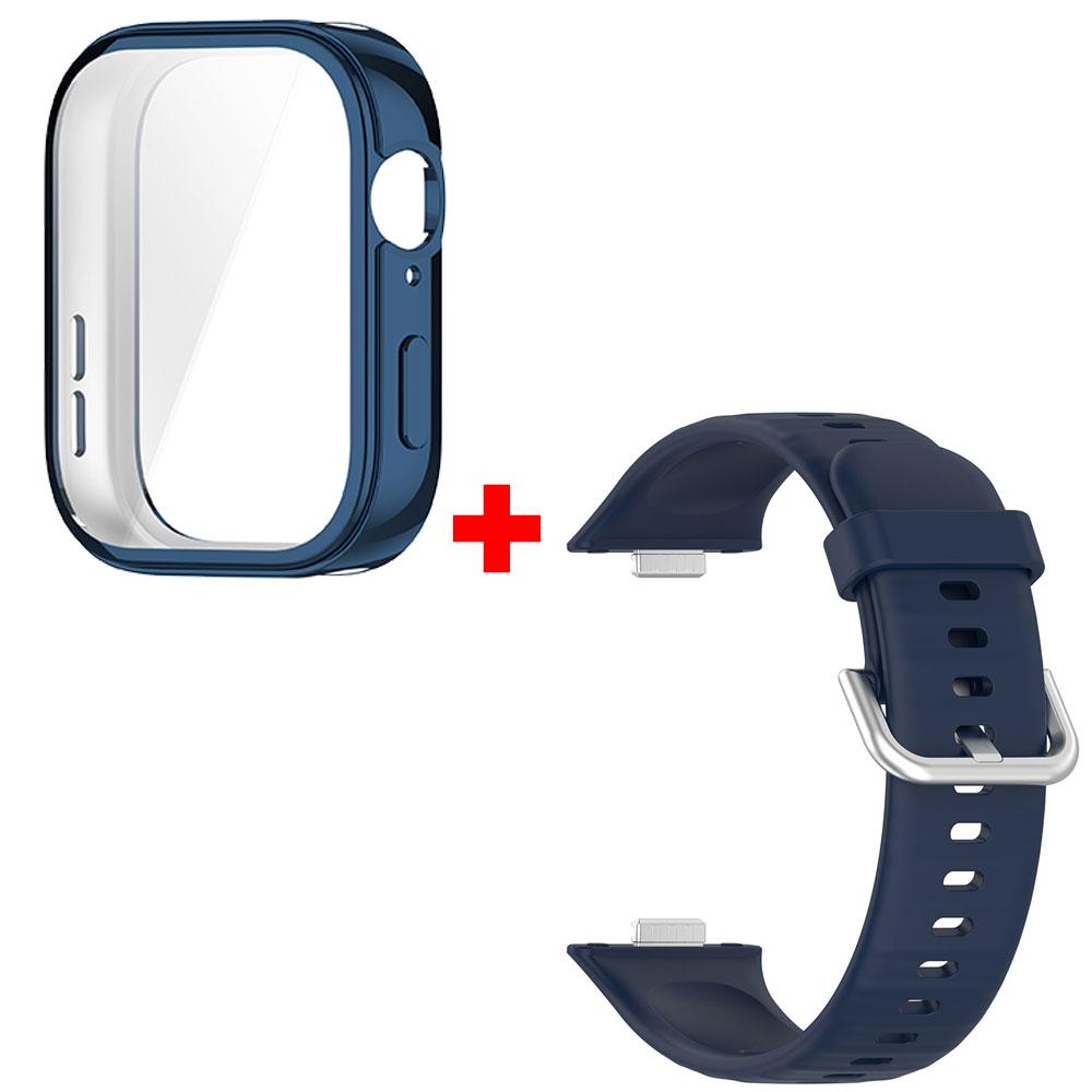 Silicone Watch Strap + Case For Huawei Watch Fit 3 Strap Replacement Band Huawei Watch Fit3 Strap With Case Screen Protector
