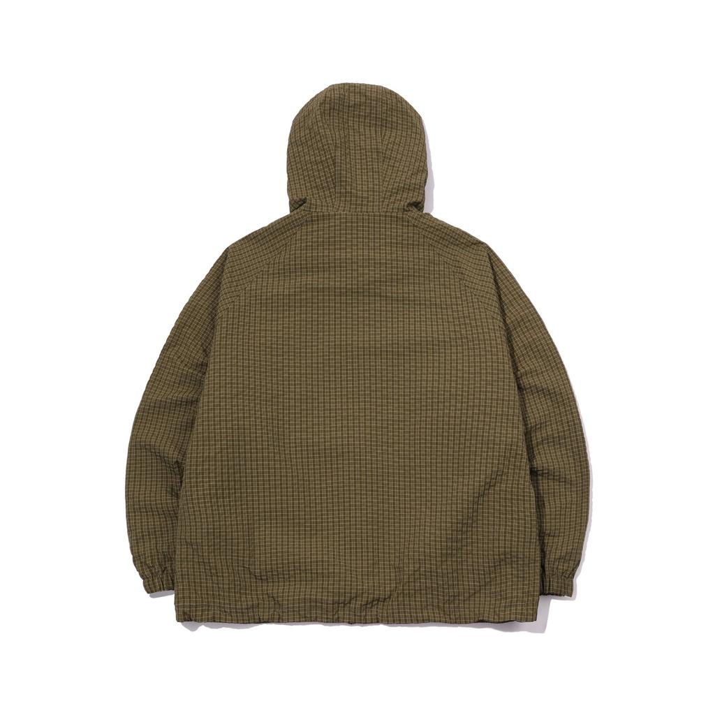 INTERCREW Check Hooded Windbreaker Jumper Brown Ita3Uj32Abr