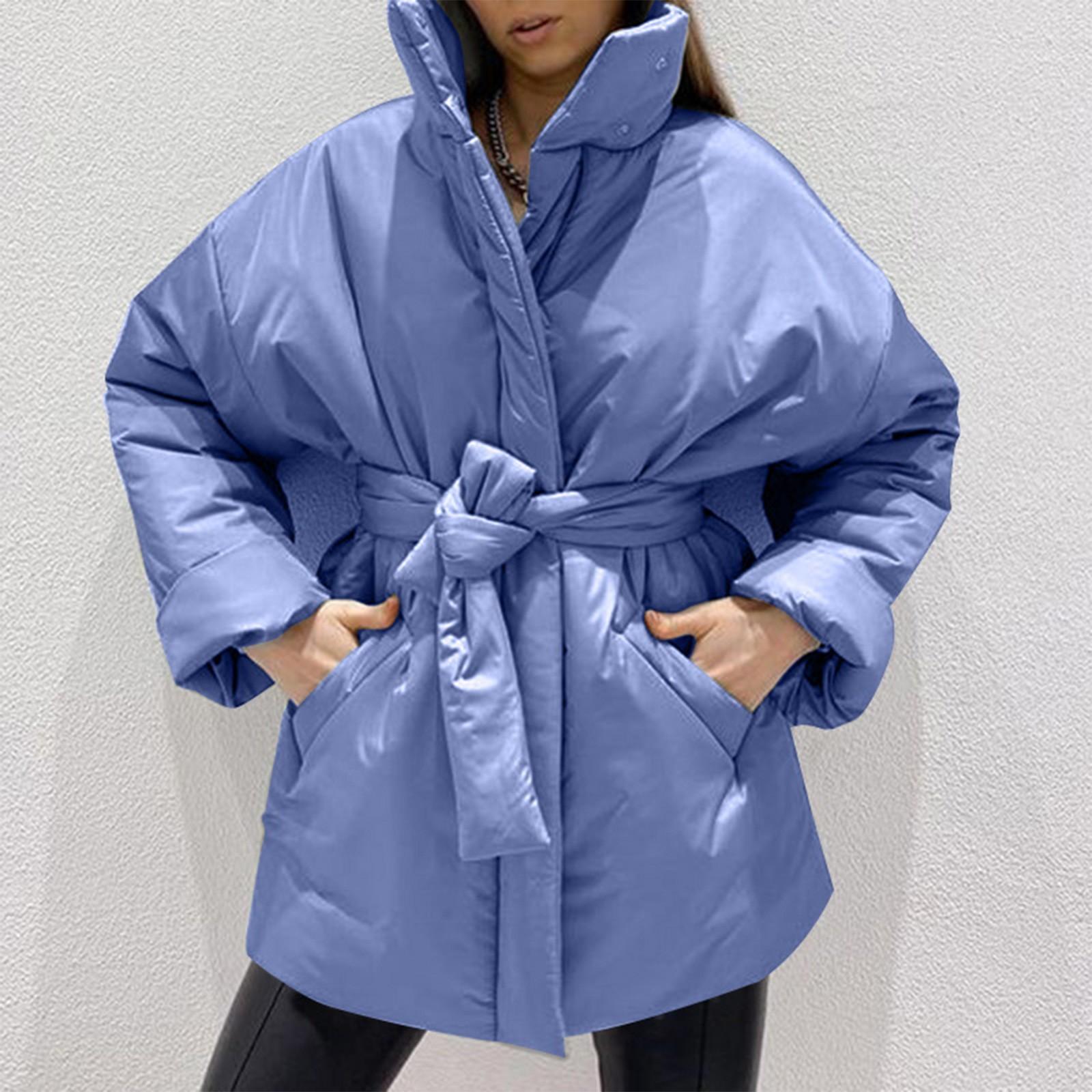 

Женская однотонная хлопковая куртка с рукавом три четверти, карманом и зимняя куртка S фиолетовый