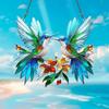 20cm Acrylic 2D Flat Colorful Hummingbird Hanging Pendant Wind Chime Suncatcher Home Window Ornament Garden Decor Car Decoration