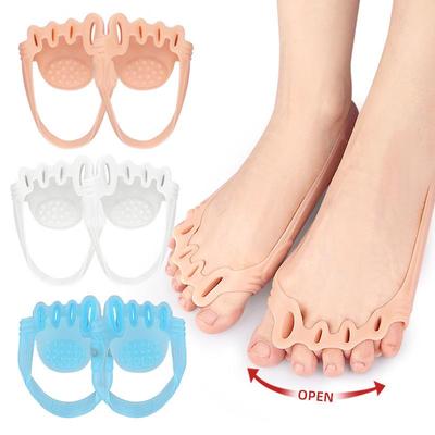 Five-Toe Separator with Thickened Sole, Arch Massage, Shock Absorption, Pressure Relief, and Elastic Traction Strap