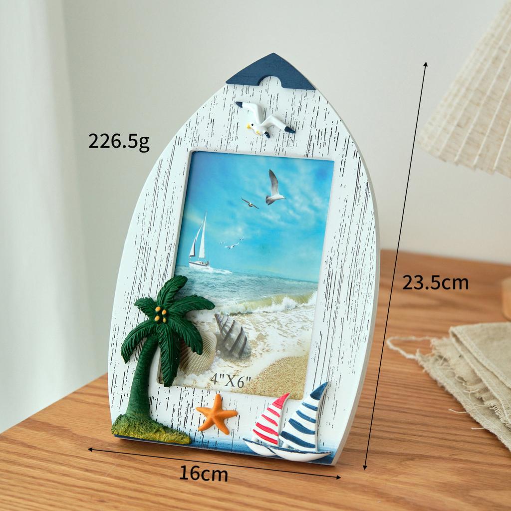 Mediterranean Style Seagull Picture Frame Handicrafts Desktop Decorations Bookshelf Photos Children's Room Home Decoration Gifts